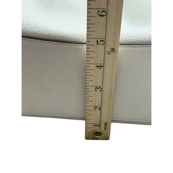 Coach Cream Turlock Edie Pebbled Leather Shoulder Bag - Picture 12 of 13